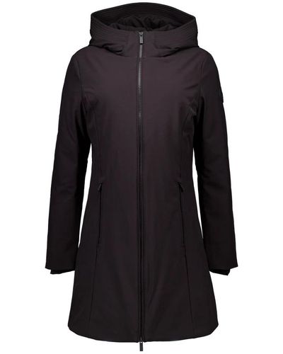 Woolrich Padded Hooded Raincoat - Black