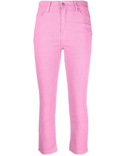 Ami Paris Cropped Slim Fit Hose - Pink