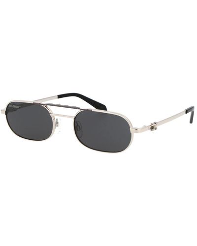 Off-White c/o Virgil Abloh Baltimore sonnenbrille für stilvollen sonnenschutz - Mettallic