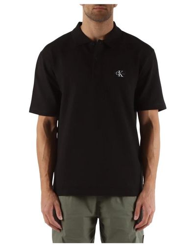 Calvin Klein Polo Shirts - Black