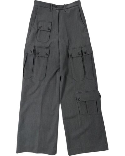 Nine:inthe:morning Trousers > wide trousers - Gris