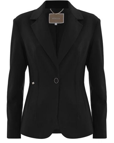 Kocca Elegante chaqueta entallada con botón - Negro