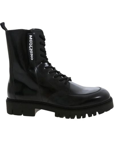 Moschino Shoes > boots > lace-up boots - Noir