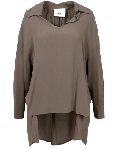 Erika Cavallini Semi Couture Blouses & shirts > blouses - Marron