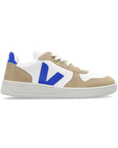 Veja V-10 sneakers in pelle senza cromo - Blu