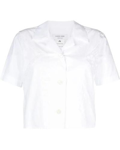 Marine Serre Short sleeve camicie - Bianco