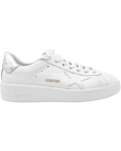 Golden Goose Pure star silver sneakers - Weiß