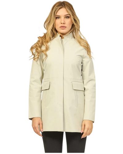 Yes-Zee Single-Breasted Coats - Natural
