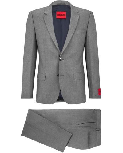 BOSS Single Breasted Suits - Gray