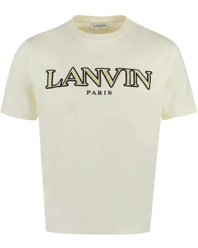 Lanvin T-shirt in cotone con logo - Neutro