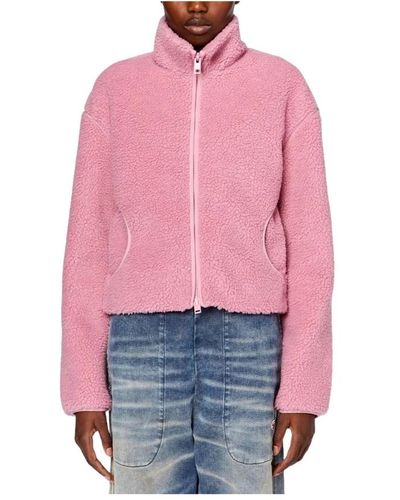 DIESEL Lila synthetischer sweatshirt für frauen - Pink