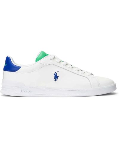 Polo Ralph Lauren Sneakers in pelle bianca court ii - Bianco