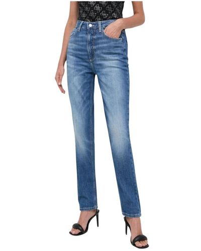 Guess Mom stretch jeans - straight fit - Blau