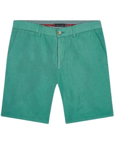Tommy Hilfiger Leinen und baumwolle bermuda shorts - Grün