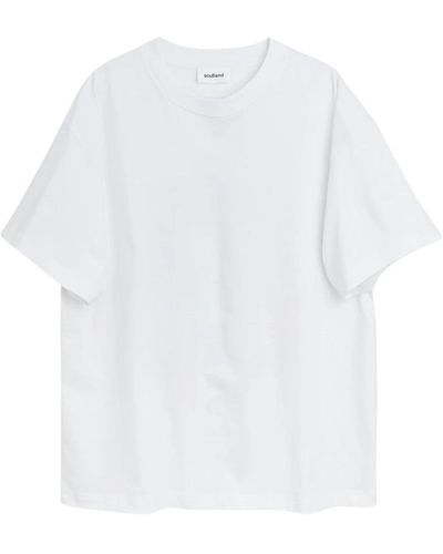 Soulland Camiseta holgada con estampado en la espalda - Blanco