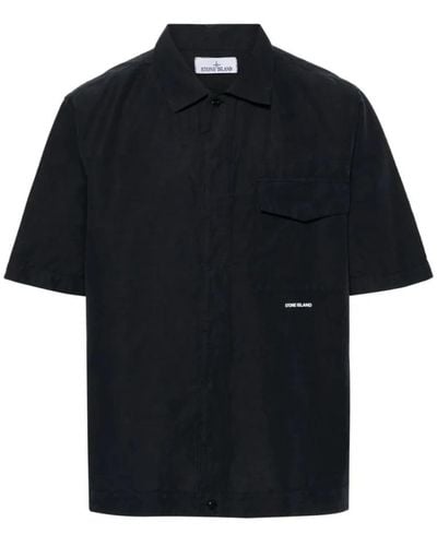 Stone Island Short Sleeve Shirts - Black