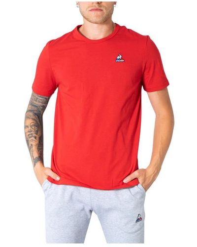 Le Coq Sportif T-Shirts - Red