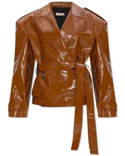 The Mannei Jackets > leather jackets - Marron