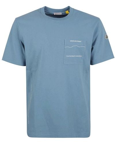 Moncler Genius t-shirts und polos - Blau