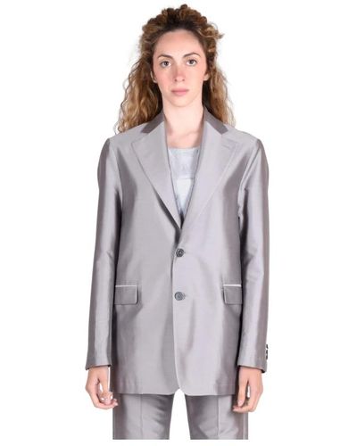 Barena Eleganter blazer aus baumwollmischung - Grau