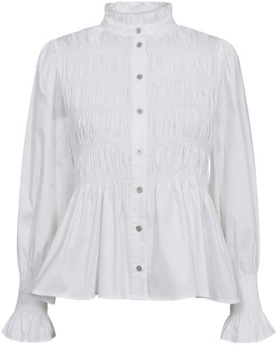 co'couture Smock Shirt Bluse 35270 White - Weiß