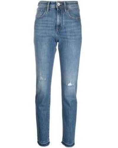 Jacob Cohen Jeans dritti con effetto distressed - Blu