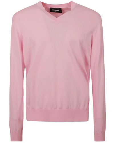 DSquared² V-Neck Knitwear - Pink