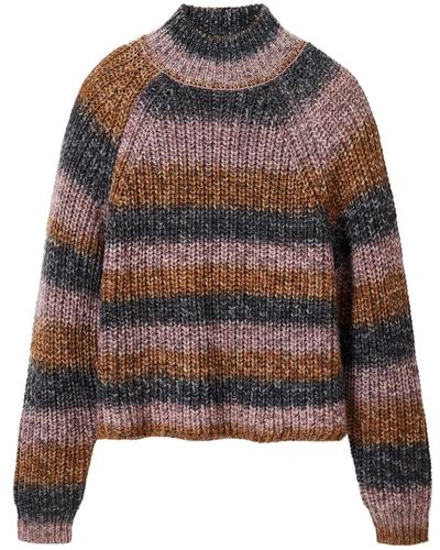 Desigual Round-Neck Knitwear - Brown