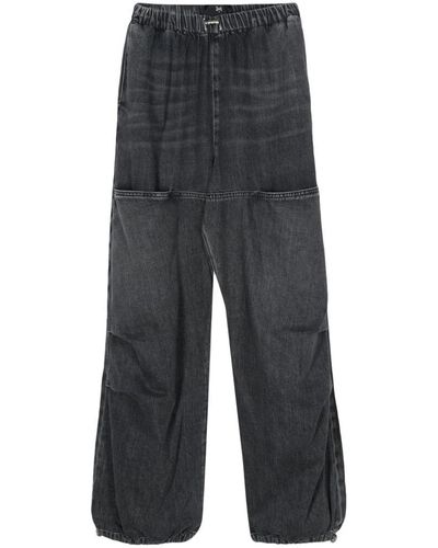 3x1 Jeans in denim di cotone a gamba larga - Grigio