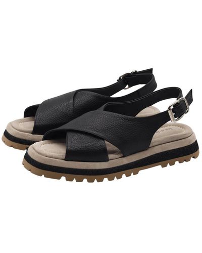 Laura Bellariva Flat Sandals - Black