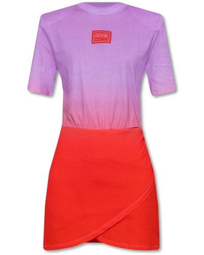 Versace Dress with logo - Rouge
