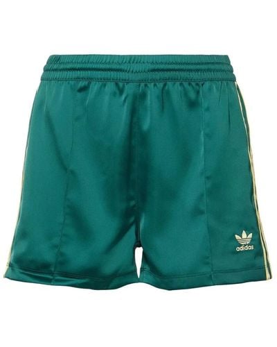 adidas Originals Shorts in raso verde moda donna