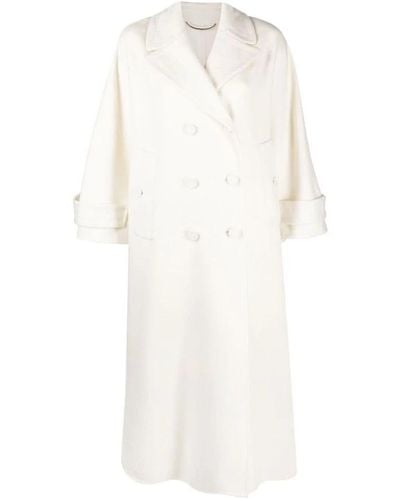 Ermanno Scervino Double-Breasted Coats - White