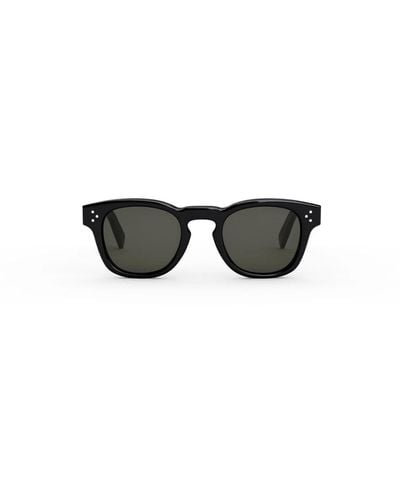 Celine Quadratische sonnenbrille mit grauen gläsern - Schwarz
