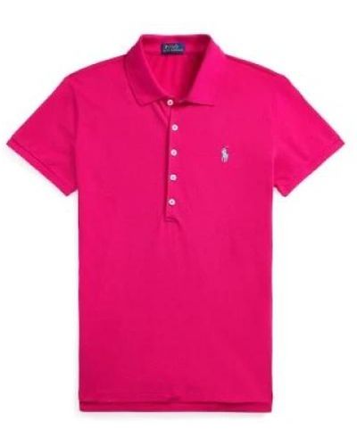 Ralph Lauren Polo julie slim rosa con logo bordado