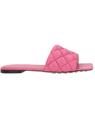 Bottega Veneta Rosa matelassé slide sandalen - Pink