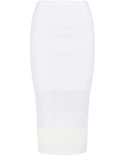 Iceberg Pencil skirt with logo - Bianco