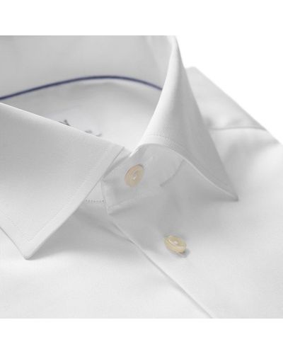 Eton Camisa de ajuste contemporánea Blanco