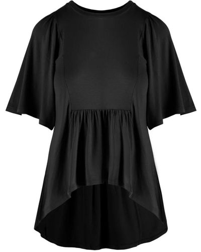 Bomboogie Blouse with drapes and gathers - Negro