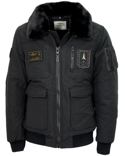 Aeronautica Militare Winter Jackets - Black