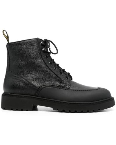 Doucal's Lace-Up Boots - Black