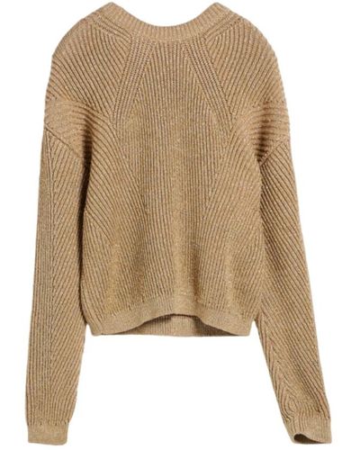 Max Mara Studio Sweaters dorados para estilo de estudio - Neutro