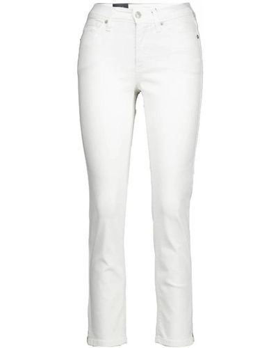 Cambio Slim-Fit Jeans - White