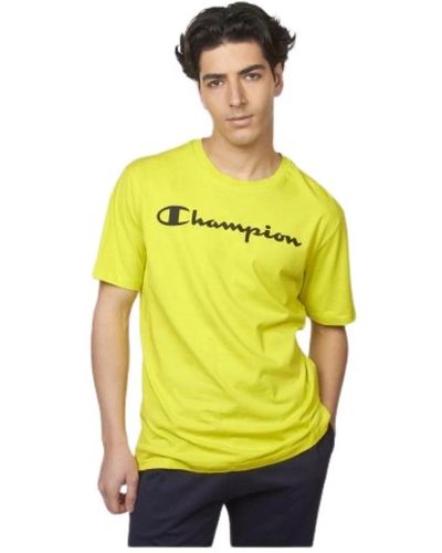 Champion Leichtes baumwoll t-shirt - Gelb