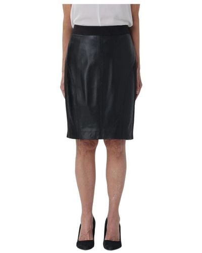 Pinko Leather Skirts - Black