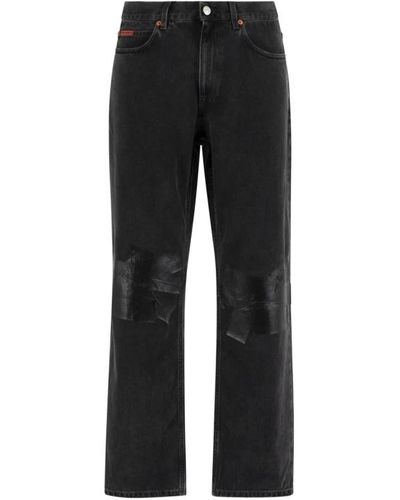 Martine Rose Jeans in denim grigio scuro - Nero