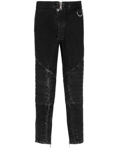 Balmain Ribbed cotton slim-fit jeans - Schwarz