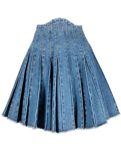 Balmain Denim Skirts - Blue