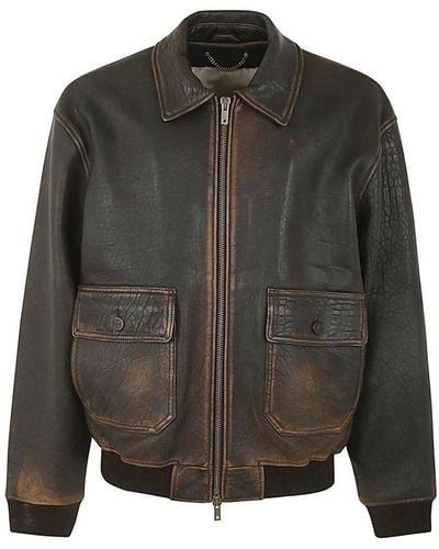 Golden Goose Leather Jackets - Green