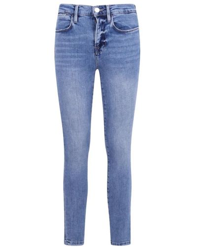 FRAME Le High Skinny Jeans Jadite - Blau